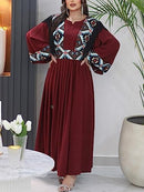 Women's Fashion Satin Elegant Dress M S4898047 - Tuzzut.com Qatar Online Shopping
