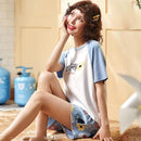 Women's Short Sleeve Pajamas Sleepwear - TK2448 - Tuzzut.com Qatar Online Shopping