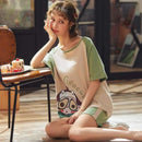 Women's Short Sleeve Pajamas Sleepwear - TK2448 - Tuzzut.com Qatar Online Shopping