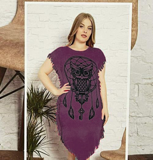 Women's Party Owl Dress Azizioglu Plus - 6750 Women's Party Owl Dress Azizioglu Plus - 6750