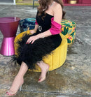 Arabia Jumpsuit Party Evening Dresses Off-The-shoulder Sash Feather Ankle-Length Formal Occasion Dresses Vestidos M 070639875 - Tuzzut.com Qatar Online Shopping