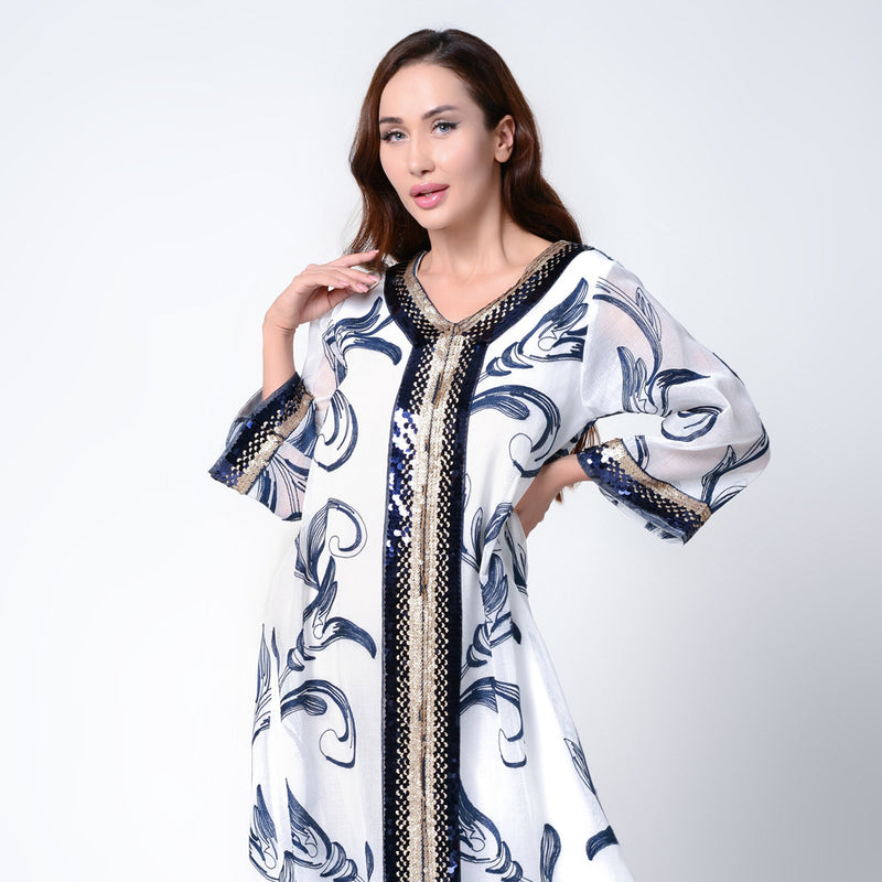 Muslim Dress Muslim Fashion Long Dresses Sequin Embroidered Robe Abaya Dubai Muslim Middle East Jalabiya Dubai Abaya Turkey 2XL S3316495