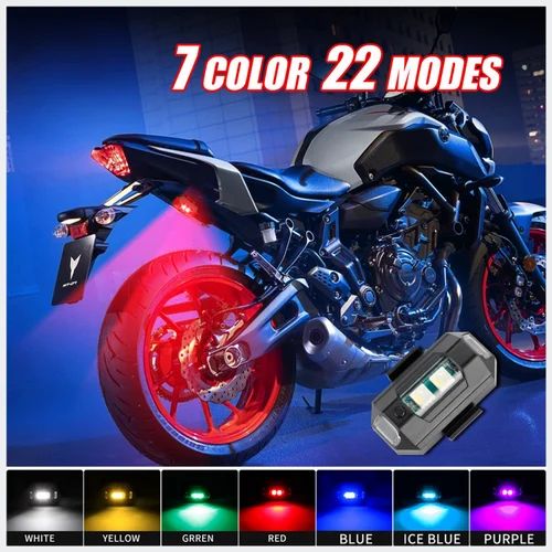 2 Pcs Set Multicolor LED Aircraft Light Strobe Light For Helmets Airplane Drone Light, IP54, Rechargeable