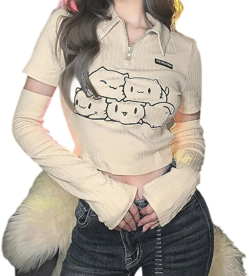 Korean Outfit Korean Vintage Clothing Online Women T-Shirt Y2k