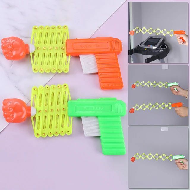 1PC Retractable Fist Shooter Trick Toy Gun Funny Child Plastic Toy Party Festival Gift For Fun Classic Elastic Telescopic Fist S4456712 - Tuzzut.com Qatar Online Shopping