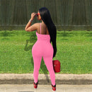 Adogirl Thou Shall Not Try Me Letters Print Spaghetti Straps Cotton Jumpsuit Women Sexy Casual Camisole Romper Stretchy Overalls M S2115671 - Tuzzut.com Qatar Online Shopping