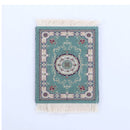 Persian Mini Woven Rug Mat Mousepad Retro Style Carpet Pattern Cup laptop PC Mouse Pad with Fring Home Office Table Decor Craft S4780621 - Tuzzut.com Qatar Online Shopping