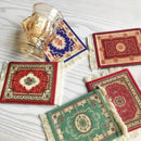 Persian Mini Woven Rug Mat Mousepad Retro Style Carpet Pattern Cup laptop PC Mouse Pad with Fring Home Office Table Decor Craft S4780621 - Tuzzut.com Qatar Online Shopping