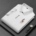 Summer Breathable Jacket Luxury Men's Cotton Embroidered Business Short Sleeve POLO Shirt Solid Color Lapel Men Casual FT8890 - Tuzzut.com Qatar Online Shopping