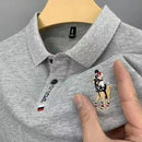Summer Breathable Jacket Luxury Men's Cotton Embroidered Business Short Sleeve POLO Shirt Solid Color Lapel Men Casual FT8890 - Tuzzut.com Qatar Online Shopping