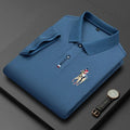 Summer Breathable Jacket Luxury Men's Cotton Embroidered Business Short Sleeve POLO Shirt Solid Color Lapel Men Casual FT8890 - Tuzzut.com Qatar Online Shopping