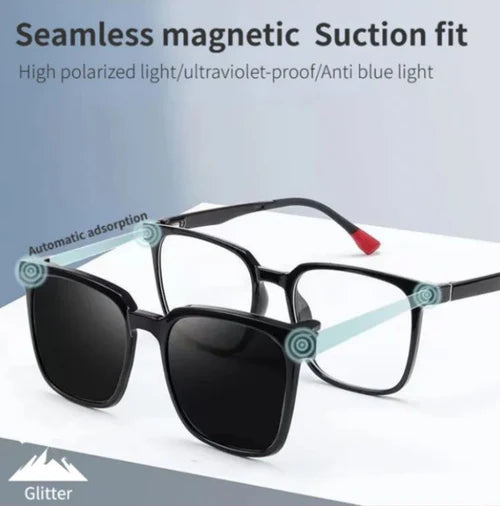 2 In 1 Night Vision plain glass spectacles Metal with Magnet Clip on Sunglasses 5503T2 2 In 1 Night Vision plain glass spectacles Metal with Magnet Clip on Sunglasses 5503T2