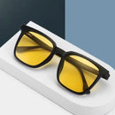 Sunglasses set Men Sunglasses 3 In 1 Glasses Eyewear Clips Magnetic Glasses Night Vision plain glass spectacles Metal with Magnet Clip on Sunglasses - Tuzzut.com Qatar Online Shopping