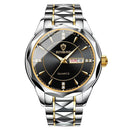 BINBOND Men's Tungsten Steel Watch with Calendar, Stylish Design S4802970 - Tuzzut.com Qatar Online Shopping