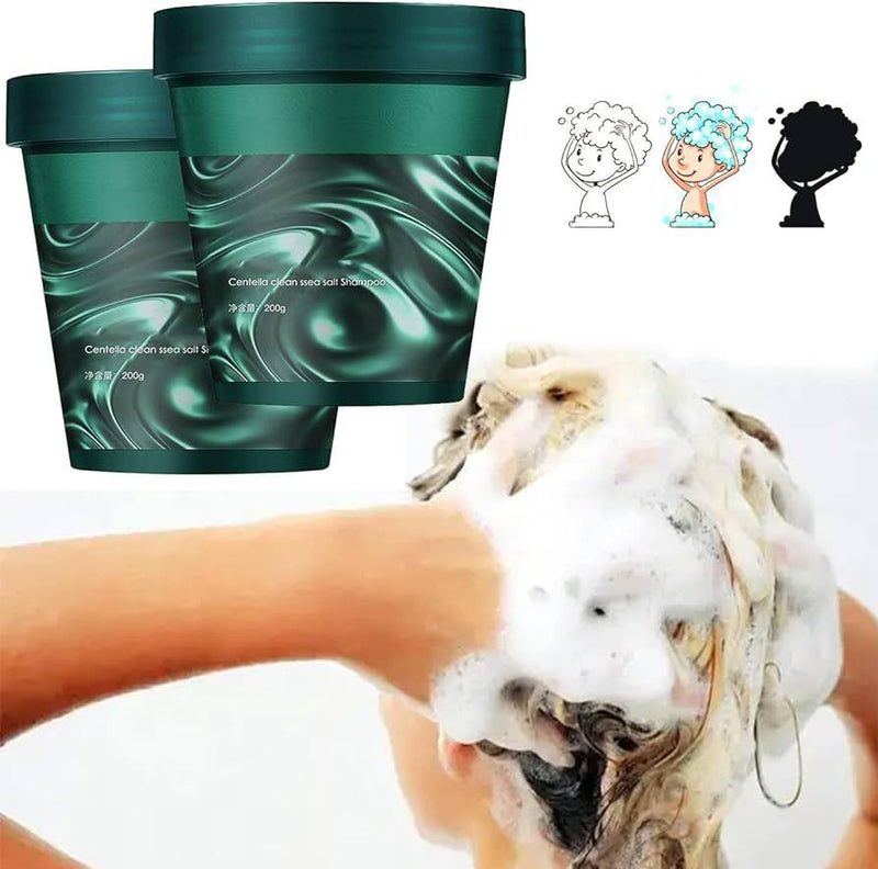 Centella Asiatica Clean Sea Salt Shampoo to Remove Dandruff Relieve Itching Clean Hair Follicles Oil Deep Repair 200g