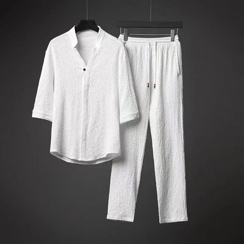 Summer new men's fashion casual solid color Classic T-shirt set Men's high quality two-piece set B-770150 Summer new men's fashion casual solid color Classic T-shirt set Men's high quality two-piece set B-770150