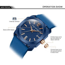 MINI FOCUS Mens Watches Fashion Luxury Brand Square Dial Waterproof Quartz Calendar Wristwatch Soft Silicone Strap Clock Male X3784822 - Tuzzut.com Qatar Online Shopping