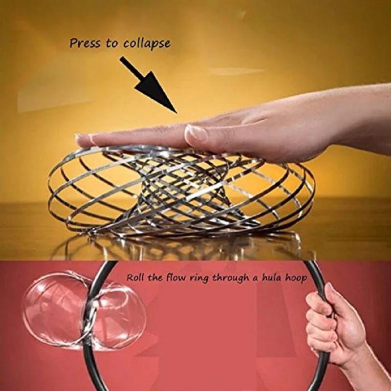 Flow Rings Stainless Steel Rings Toys Original Kinetic Spring Toy - Tuzzut.com Qatar Online Shopping