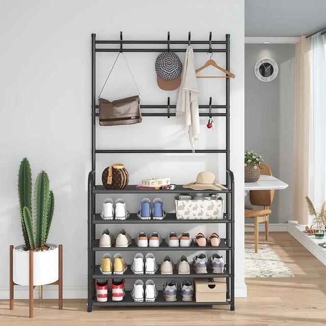 5 Tier Multi-Functional Shoe And Hat Rack 5 Tier Multi-Functional Shoe And Hat Rack