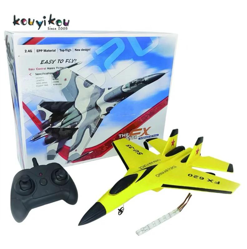 Fixed Wing Airplane Remote Control With LED Outdoor Toys RC Plane SU-35 - Tuzzut.com Qatar Online Shopping