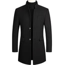 Men's Winter Mid-Long Trench Classic Solid Thickening coat - S4025989 - Tuzzut.com Qatar Online Shopping