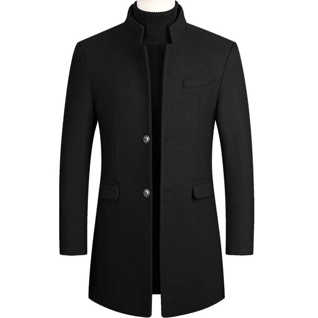 Men's Winter Mid-Long Trench Classic Solid Thickening coat - S4025989 Men's Winter Mid-Long Trench Classic Solid Thickening coat - S4025989