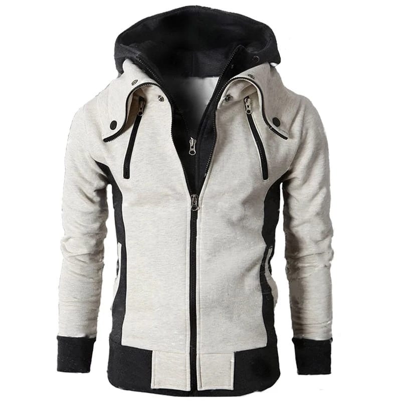Men's Fashion High Collar Warm Four Zipper Jacket Casual Zipper Hoodie Jacket Outdoor Sports Hoodie Jacket - S4333144 Men's Fashion High Collar Warm Four Zipper Jacket Casual Zipper Hoodie Jacket Outdoor Sports Hoodie Jacket - S4333144