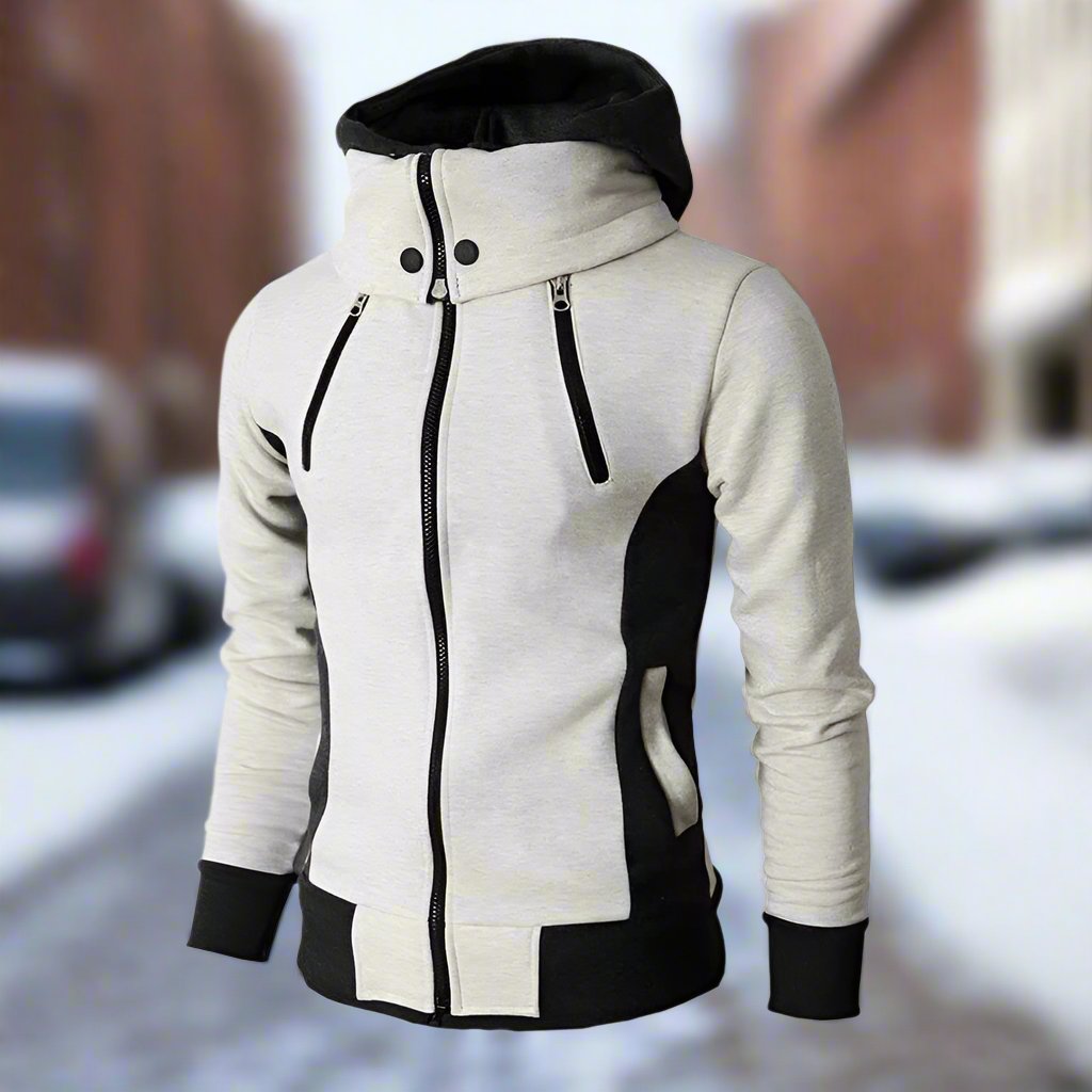 Men's Fashion High Collar Warm Four Zipper Jacket Casual Zipper Hoodie Jacket Outdoor Sports Hoodie Jacket - S4333144 Men's Fashion High Collar Warm Four Zipper Jacket Casual Zipper Hoodie Jacket Outdoor Sports Hoodie Jacket - S4333144
