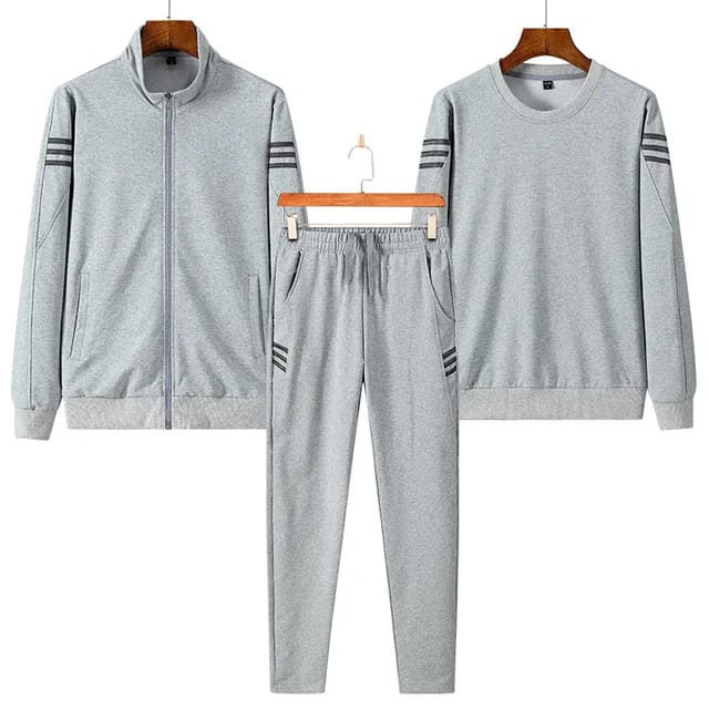 Hoodies+Jacket+Sweat Pants Spring And Autumn New Sweater Suit Men's Casual Sports Trend Three Piece Suit - S4774204 - Tuzzut.com Qatar Online Shopping