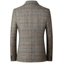 Stylish Checked Blazer for Men Casual Business In Spring and Autumn Men Blazer Trajes De Boda Para Hombre Completos - S4807271 - Tuzzut.com Qatar Online Shopping