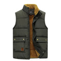 WIEAYUMEI Mens Gilet Fleece Body Warmers Winter Thick Vest Zip up Jacket Lightweight Warm Windproof Coats Outwear S4333058 - Tuzzut.com Qatar Online Shopping