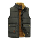 WIEAYUMEI Mens Gilet Fleece Body Warmers Winter Thick Vest Zip up Jacket Lightweight Warm Windproof Coats Outwear S4333058 - Tuzzut.com Qatar Online Shopping