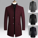 Men's Winter Mid-Long Trench Classic Solid Thickening coat - S4025989 - Tuzzut.com Qatar Online Shopping