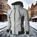 Men's Fashion High Collar Warm Four Zipper Jacket Casual Zipper Hoodie Jacket Outdoor Sports Hoodie Jacket - S4333144 - Tuzzut.com Qatar Online Shopping
