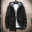 Men Jacket Plaid Pattern Breathable Polyester Sweater Hoodie for Winter - S4025875 - Tuzzut.com Qatar Online Shopping