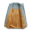 Winter Mens Bomber Jacket Male Casual Solid Slim Fit Business Jacket Men Fleece Thick Warm Windbreaker Jackets - S3096207 - Tuzzut.com Qatar Online Shopping