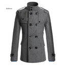 Trench Coat Men Winter Black Jacket Men's Wool Coat Casacos Casual Slim Men's Long Coat Abrigos Para Hombre  - S4777061 - Tuzzut.com Qatar Online Shopping