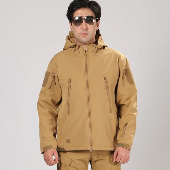 Outdoor Warm Shark Skin Soft Shell Special Tactical Training Plush Thickened Waterproof Windproof Jacket - S5206071 - Tuzzut.com Qatar Online Shopping