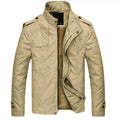 Winter Mens Bomber Jacket Male Casual Solid Slim Fit Business Jacket Men Fleece Thick Warm Windbreaker Jackets - S3096207 - Tuzzut.com Qatar Online Shopping