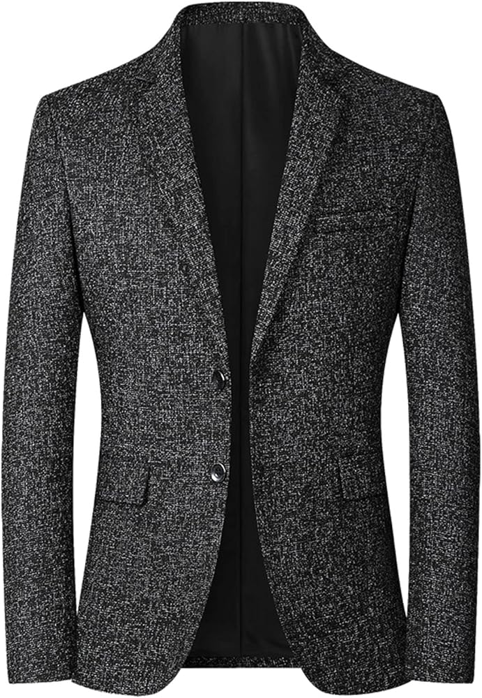 Jinda Men's Long Sleeve Suit Jacket Fashion Blazer Jacket Business Formal Casual Soft Notch Collar Blazer - S4169880 - Tuzzut.com Qatar Online Shopping