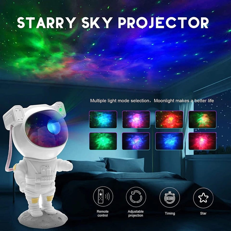 Astronaut Galaxy Star LED Projector Night Light With Remote Control