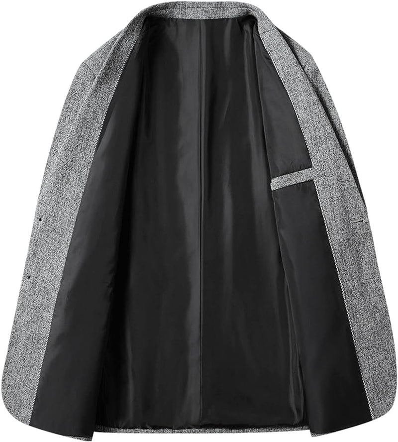 Jinda Men's Long Sleeve Suit Jacket Fashion Blazer Jacket Business Formal Casual Soft Notch Collar Blazer - S4169880 - Tuzzut.com Qatar Online Shopping