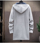 Men's Sweaters Coat Autumn Winter New Hot Warm Zipper Medium Long Cardigan Sweaters Man Casual Knitwear Sweatercoat Mens Clothes - S4115101 - Tuzzut.com Qatar Online Shopping