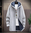 Men's Sweaters Coat Autumn Winter New Hot Warm Zipper Medium Long Cardigan Sweaters Man Casual Knitwear Sweatercoat Mens Clothes - S4115101 - Tuzzut.com Qatar Online Shopping