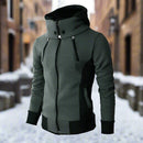 Men's Fashion High Collar Warm Four Zipper Jacket Casual Zipper Hoodie Jacket Outdoor Sports Hoodie Jacket - S4333144 - Tuzzut.com Qatar Online Shopping