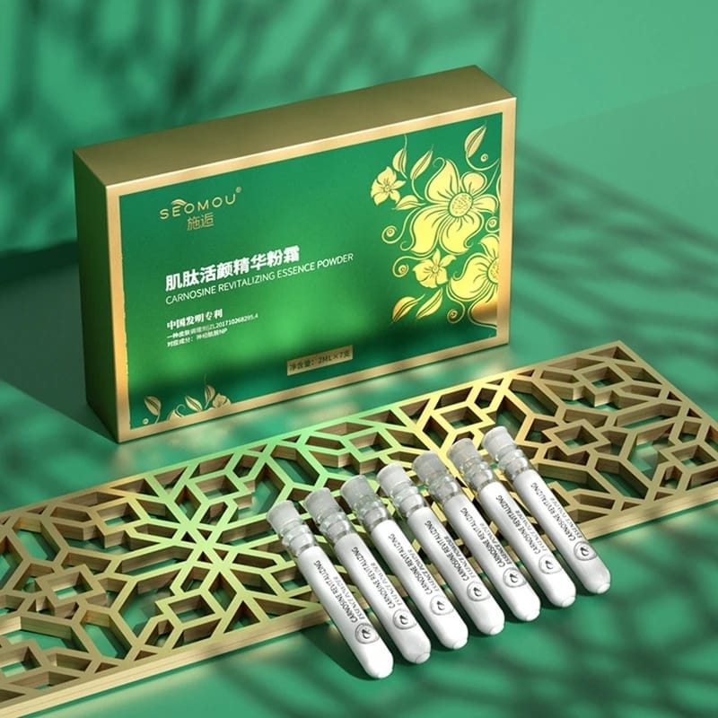 Seomou Carnosine Revitalizing Essence Powder Set (2ml x 7) Deeply Nourish, Fade Acne Marks, Firm and Wrinkle Seomou Carnosine Revitalizing Essence Powder Set (2ml x 7) Deeply Nourish, Fade Acne Marks, Firm and Wrinkle