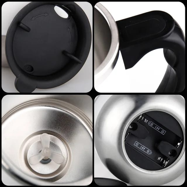 Self Mixing Stainless Steel Cup 400ml - Tuzzut.com Qatar Online Shopping