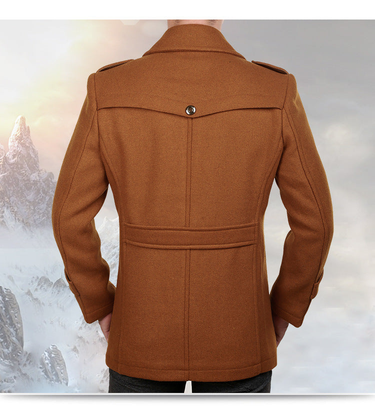 Men's Wool Peacoat Regular Fit Military Thick - S4181244 - Tuzzut.com Qatar Online Shopping