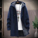 Men's Sweaters Coat Autumn Winter New Hot Warm Zipper Medium Long Cardigan Sweaters Man Casual Knitwear Sweatercoat Mens Clothes - S4115101 - Tuzzut.com Qatar Online Shopping