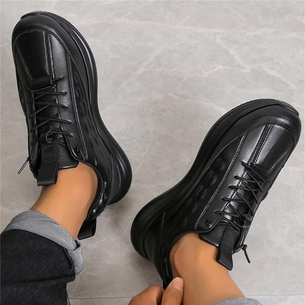 Men's Lace Up Non Slip Leather Outdoor Fashion Sneaker CLR-09 Men's Lace Up Non Slip Leather Outdoor Fashion Sneaker CLR-09